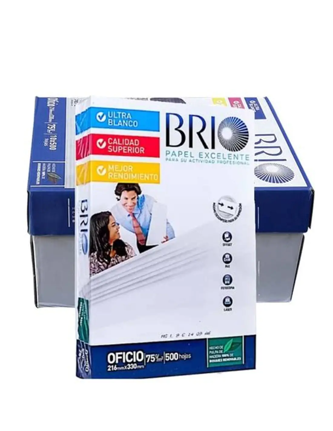 PAPEL BOND TAMAÑO OFICIO X 500 HOJAS 75 GRAMOS